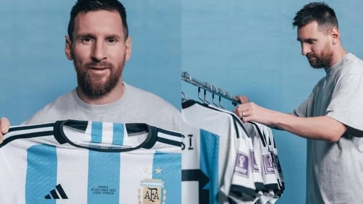 img of Subastan seis camisetas de Messi del Mundial de Qatar 2022